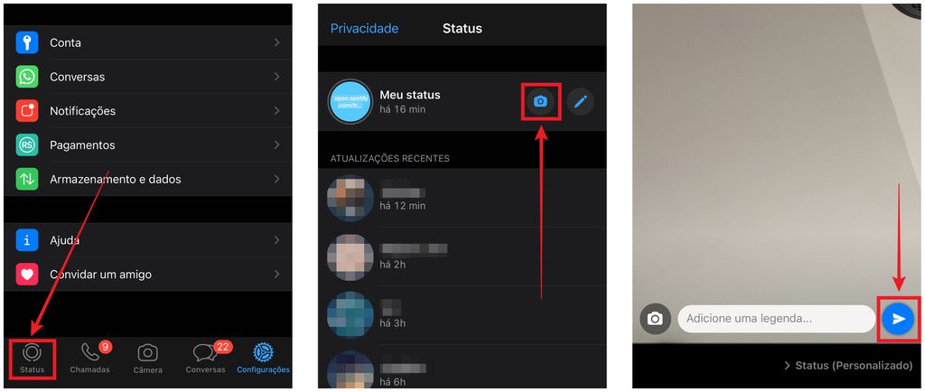 musica no status whatsapp
