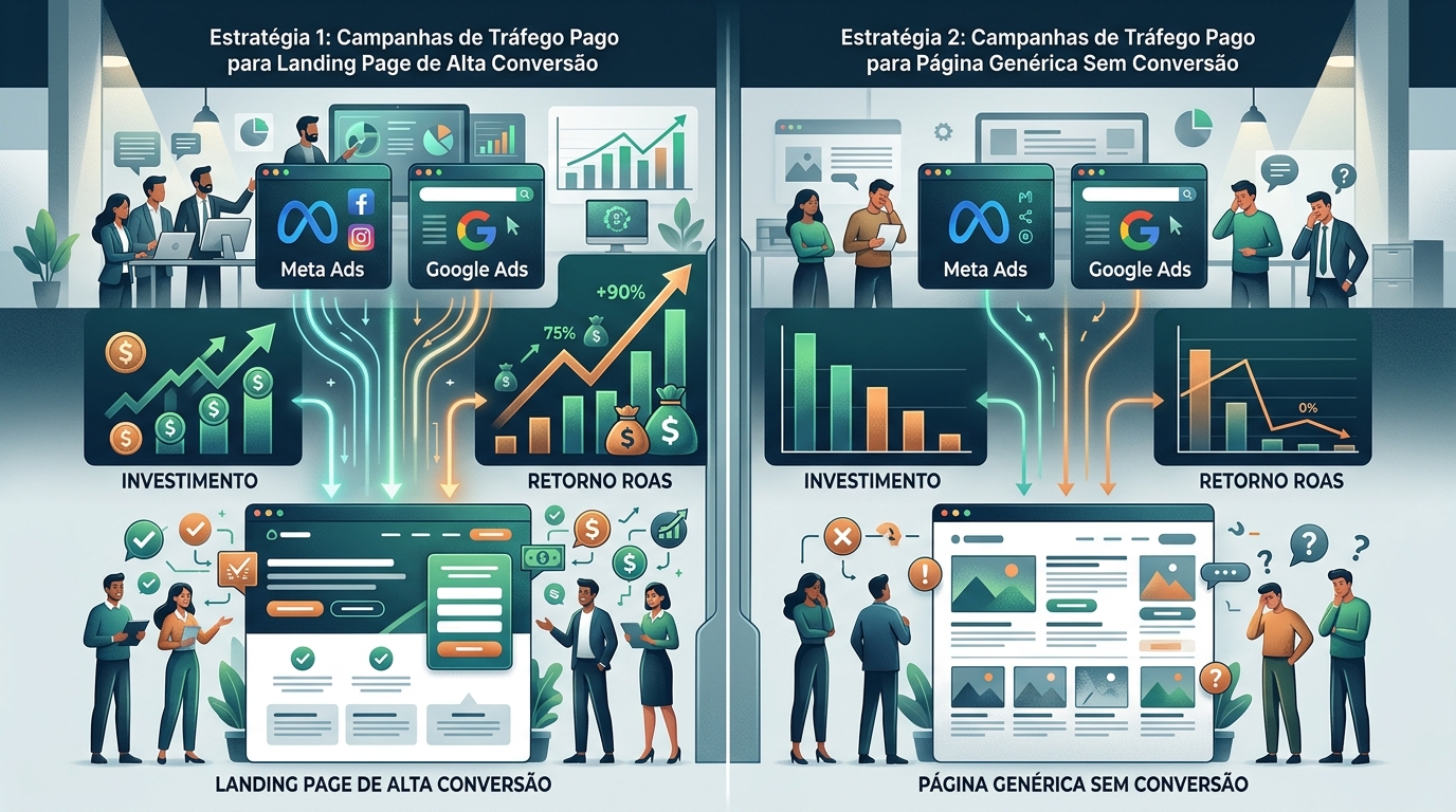 Tráfego pago sem landing page pode desperdiçar oportunidades?